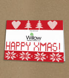 Christmas Cards for Family or Business with Personalised Knitted Design & Message