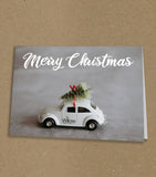 Christmas Cards for Business or Home, Driving Home with Christmas Tree Personalised