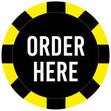 Order Here, Pay Here, Collect Here and Arrow Floor Safety Stickers