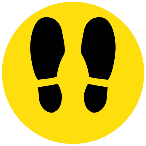 Safety Foot Sticker Branded or Unbranded Footprint Floor Safety Stickers – Willow Printing ...
