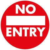 Branded or Unbranded No Entry Floor Safety Stickers