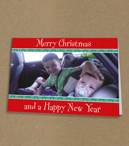 Christmas Cards for Family, with your Family Photo inserted into Merry Christmas Border