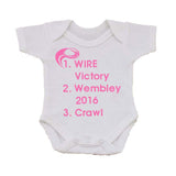 WW01 - Wire Victory (Warrington Wolves), Wembley (Any Venue or Year) Personalised Baby Vest
