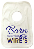 WW04 - Born To Support The Wire's Personalised Baby Vest, examples Warrington Wolves