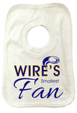 WW05 - Wire's Smallest Fan Personalised Baby Vest, examples Warrington Wolves