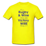 WW09 - Rugby & Wine Kinda Girl Victory Wire, Wembley 2016 Yellow Vest, example Warrington Wolves