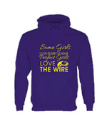 WW13-Some Girls Love Rugby League, Perfect Girls Love The Wire (Warrington Wolves)Hooded Top