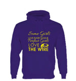 WW13 - Some Girls Love Rugby League, Perfect Girls Love The Wire T-Shirt, example Warrington Wolves