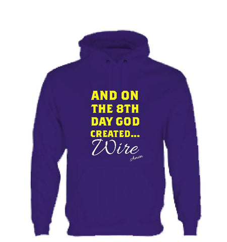 WW15 - On The 8th Day God Made The Wire Hooded Top, example Warrington Wolves
