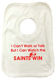 WWS02 - I Can't Walk or Talk Saints Baby Vest, example for St Helens RLFC - COYS