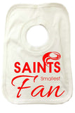 WWS05 - Saints' Smallest Fan Baby Bib, example for St Helens RLFC - COYS