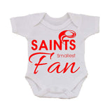 WWS05 - Saints' Smallest Fan Baby Vest, examples for St Helens RLFC - COYS