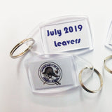 Personalised Leavers Keyrings for Schools, Colleges & Universities with Logo and Year