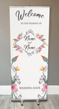 WD15 - Personalised Wedding Flowers Retractable Banner