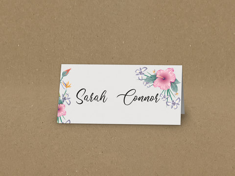 WD15 - Personalised Wedding Flowers Placecards