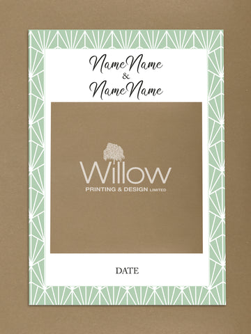 WD13 - Personalised Wedding Geometric Social Media Frame