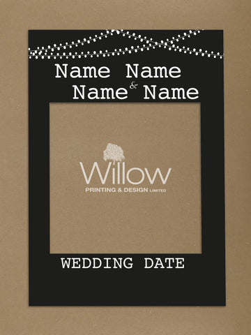 WD10 - Personalised Wedding Black Bunting Social Media Frame