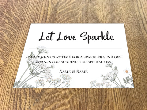 WD11 - Personalised Wedding Vintage Sparkler Send Off Sign
