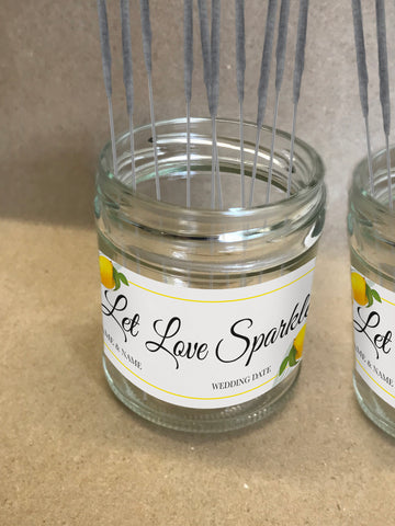 WD14 - Personalised Wedding Fresh Lemons Sparkler Jar Label