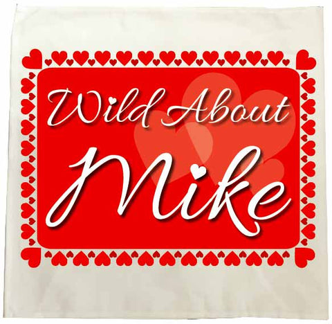 VA14 - Wild About - Name Valentine's Personalised Tea Towel