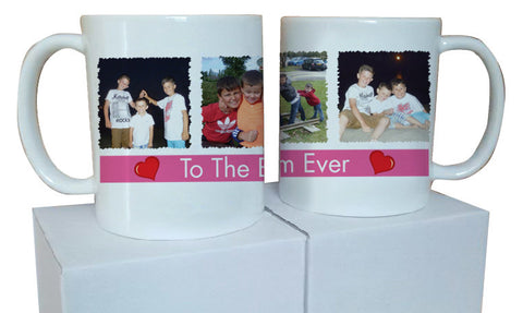 MO15 - Best Mum Ever Photo and Message Personalised Mug & White Gift Box