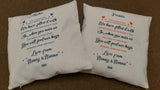 Filled with Love, So When you Miss Us, Hug, Feel the Love Personalised Cushion