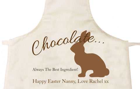 EA02 - Personalised Chocolate Easter Bunny Apron