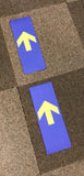 Arrows and Direction to Walk Floor Safety Stickers