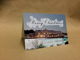 Christmas Cards for Business or Home with Photo of Building, House, Golf Course with Snow Scene