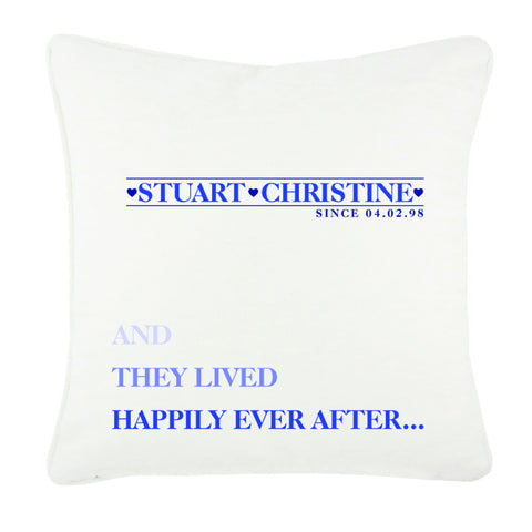 And they Lived Happily Ever After Personalised Cushion Cover