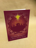 Christmas Cards for Business & Home, Religious Scene of Bethlehem, 3 Kings & Mary