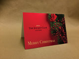 Christmas Cards for Business or Home, Classic Red Berries with Logo or Message