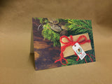 Christmas Cards for Business or Home, Tree and Present with Logo or Message