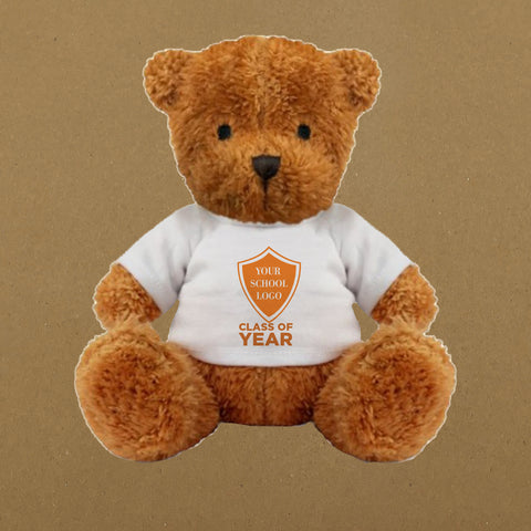 Personalised Leavers Teddy Bear for Schools, Colleges & Universities with Logo and Year